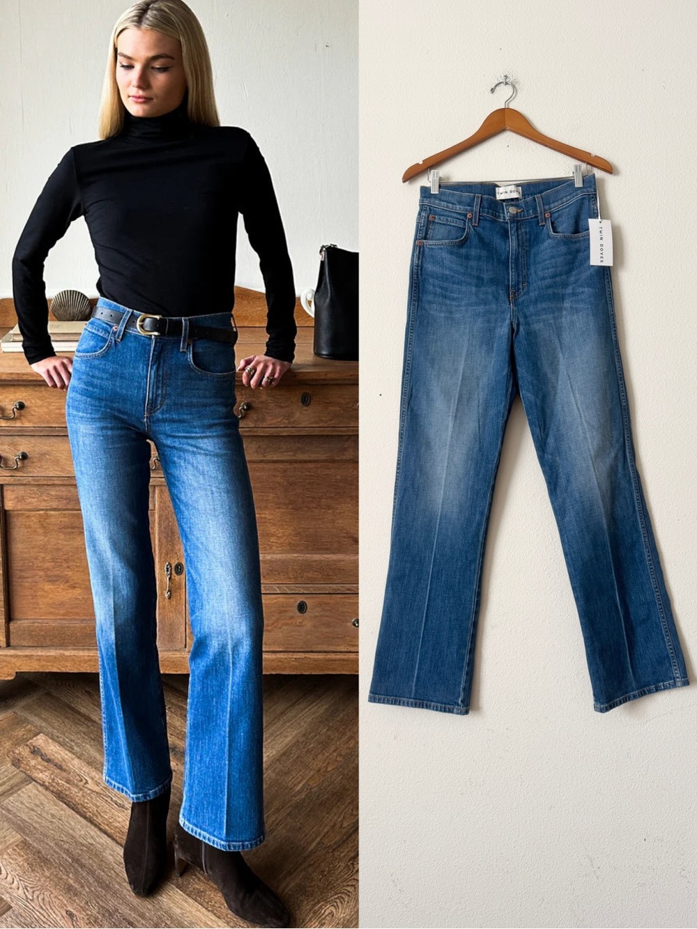 NWT Emerson Fry Twin Doves SIZE 29 Treasure Straight leg high rise jeans